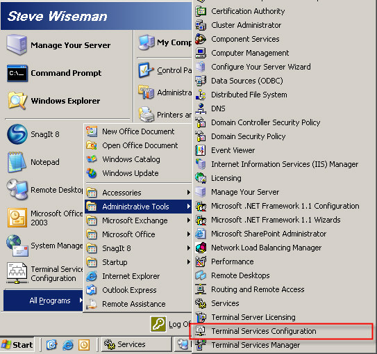 Terminal Services Configuration